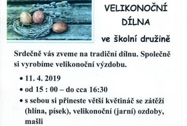 Velikonoční dílna ve ŠD