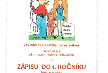 ZÁPIS DO 1. ROČNÍKU