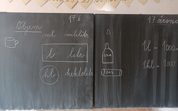 Objem tekutin - učíme se prakticky